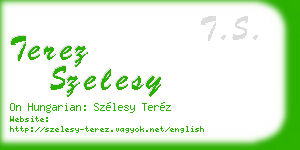 terez szelesy business card